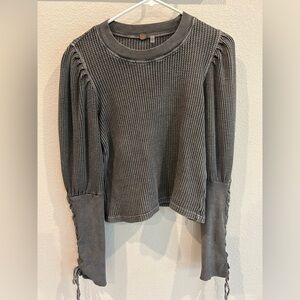 FP Movement by Free People Charcoal Long Sleeve Top